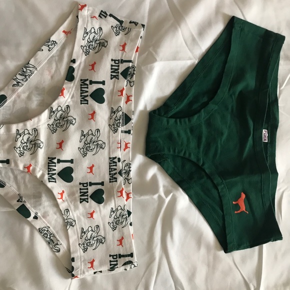 Pink Victoria’s Secret University of Miami panties - Picture 2 of 6